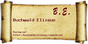 Buchwald Elizeus névjegykártya
